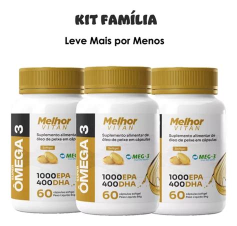 Kit Omega Epa Dha Mg Melhor Que Vitafor C Psulas