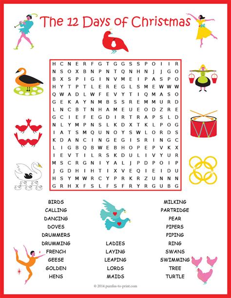 Christmas Puzzle Worksheet Activities