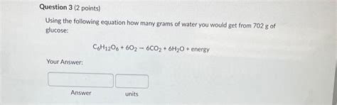 Solved Using The Following Equation How Many Grams Of Wa