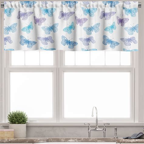 Ambesonne Entomology Window Valance Butterfly Layout Art 54 X 12