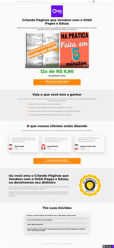 Passos Para Criar Sua P Gina De Vendas Autom Tica De Produto Eduzz