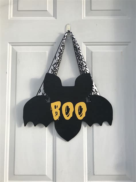 Halloween Bat Door Hanger Halloween Wreath Fall Etsy Halloween