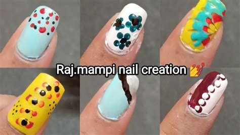 Easy Diy Nail Art 💅💅💅💅💅💅 For Beginners 💅💅💛💙💚 ️ ️🤍🤍🧡 Please Subscribe 👍👍👍 Youtube