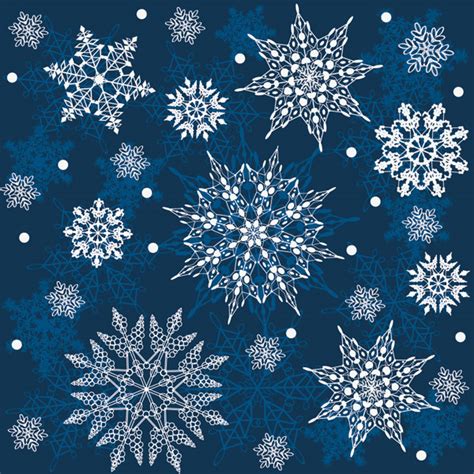 A variety of beautiful snowflake pattern (23139) Free EPS Download / 4 ...