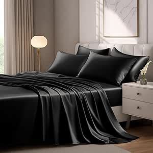 Amazon.com: LuxClub Satin Sheets - Soft Satin Bed Sheets Full, 6 Pcs ...