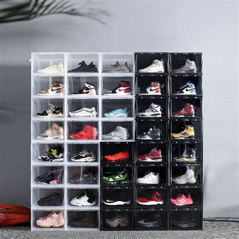 Transparent Shoe Box Sneaker Storage Box Plastic Basketball Shoe