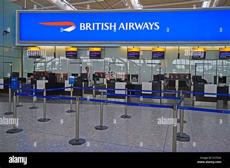 View of Terminal 5 Departures at Heathrow Airport, London Borough of ...