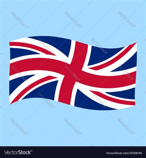 Uk Union Jack Flag Flying Royalty Free Vector Image