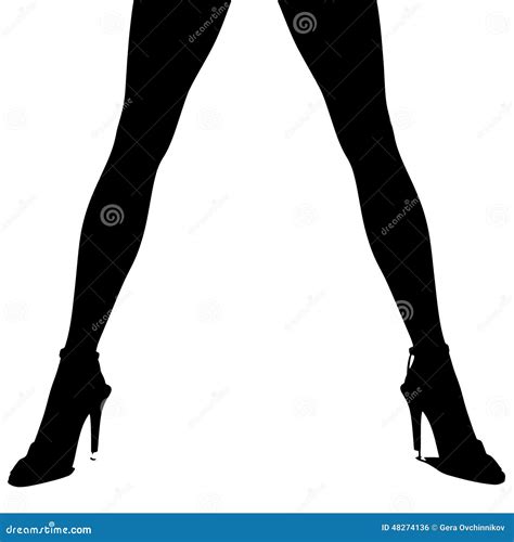 Silhouette Of Female Legs Stock Vector Image 48274136