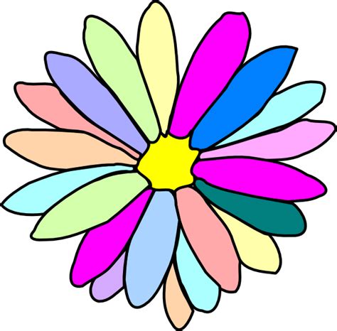 Colorful Flower Clip Art at Clker.com - vector clip art online, royalty ...