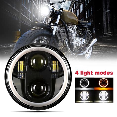 5 75 Inch LED Headlight Projector DRL Turn Signal Light Hi Lo Beam For