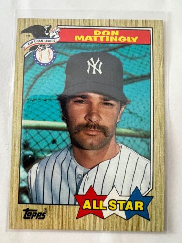 1987 TOPPS ALL STAR CARD 606 DON MATTINGLY NEW YORK YANKEES MLB