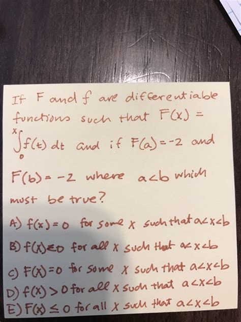 Solved If F And F Are Differentiable Function Such That F X Chegg