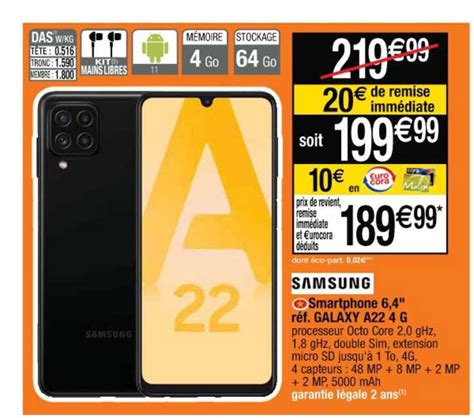 Promo Smartphone Samsung R F Galaxy A G Samsung Chez Cora