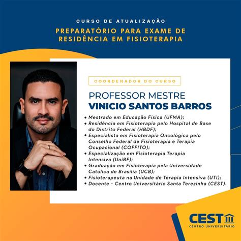 Cest Lan A Curso Preparat Rio Para Exame De Resid Ncia Em Fisioterapia