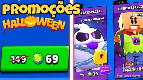 Novas promoções de skins de halloween no brawl stars YouTube