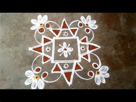 Margazhi Madham Special Kolam Star Flower Padi Kolam Fridaykolam