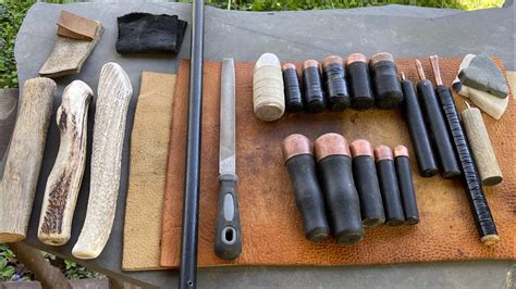 My Current Copper Flint Knapping Tool Kit By Request Youtube