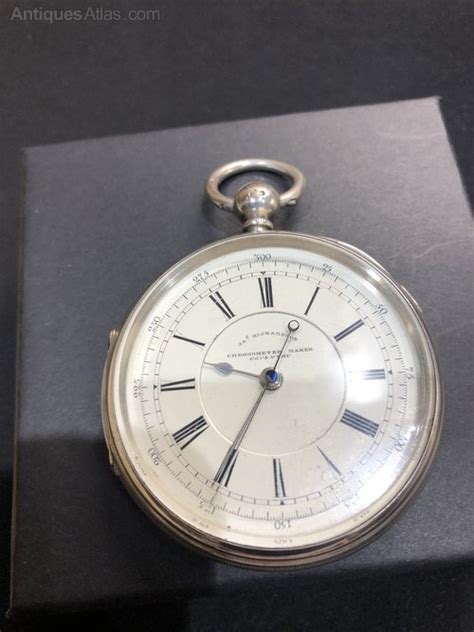 Antiques Atlas Silver Chronograph Pocket Watch Chester 1889