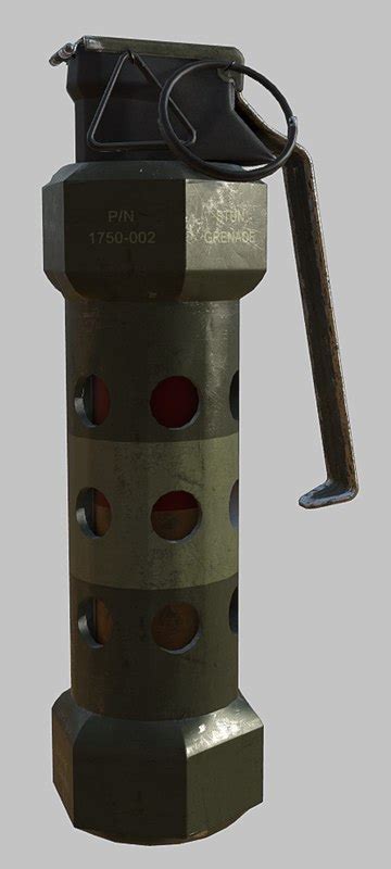 3dsmax m84 stun grenade