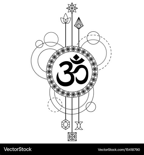 Om Modern Tattoo Royalty Free Vector Image Vectorstock