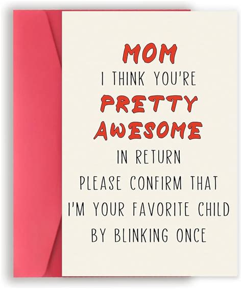 Amazon Missonemi Funny Birthday Card For Mom Cute Mother