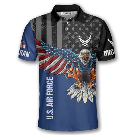 Eagle Patriotic Vintage Flag Custom Us Air Force Veteran Shirts For Men Primesty