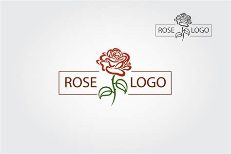 Rose Vector Logo Template. Simple and elegant logo design of an rose ...