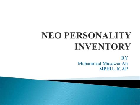 Neo personality inventory