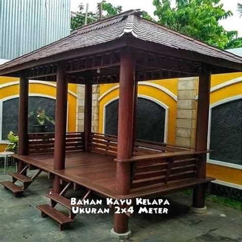 Jual Gazebo Pohon Kelapa Batang Murah Terbaik