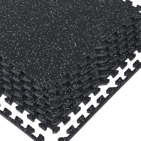 12 Thick 48 Sq Ft Rubber Top High Density Eva Foam Exercise Gym Mats