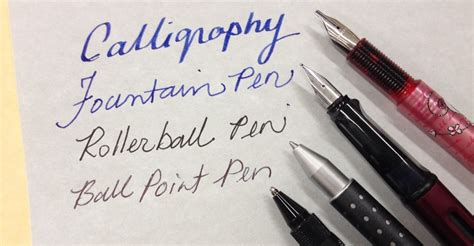 Fountain Pen Writing Styles