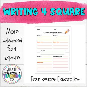 Square Writing Template Worksheets Teaching Resources Tpt