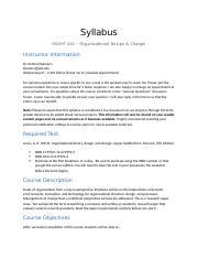 Mgmt Syllabus Pedersen Spring Docx Syllabus Mgmt