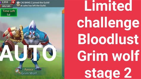 Limited Challenge Bloodlust Stage 2 Lords Mobile Full Auto F2p YouTube