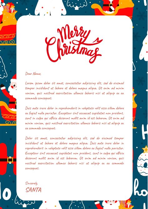 Free Santa Claus Letter Template For Google Docs