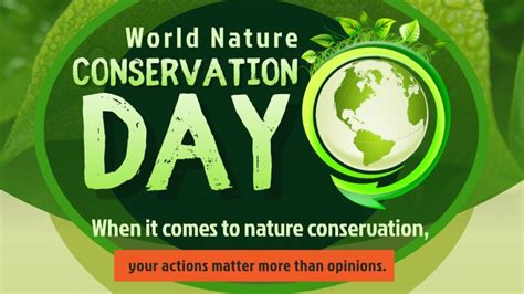 World Nature Conservation Day Date Calendar Tommi Madelaine