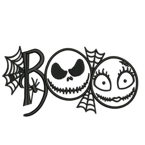 Boo Embroidery Design Halloween Machine Embroidery Nightmare 3 Sizes