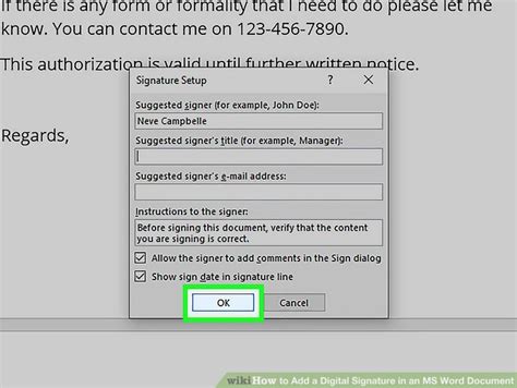 4 Ways To Add A Digital Signature In An Ms Word Document Wikihow