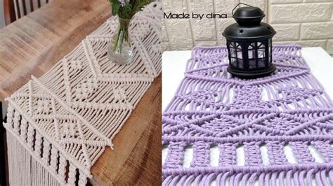 مكرمية رانر العيد سهل وبسيط جدا macrame table runner YouTube