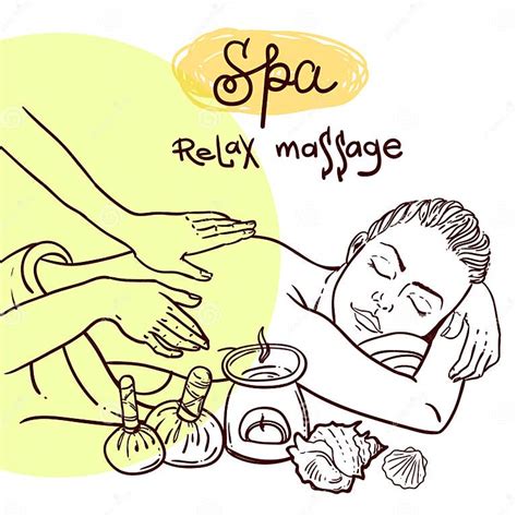 Hand Drawn Illustration Massage Stock Vector Illustration Of Lying