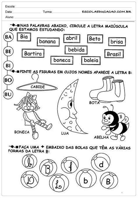 Atividades De Português 1 Ano Para Iimprimrir Escola Educação