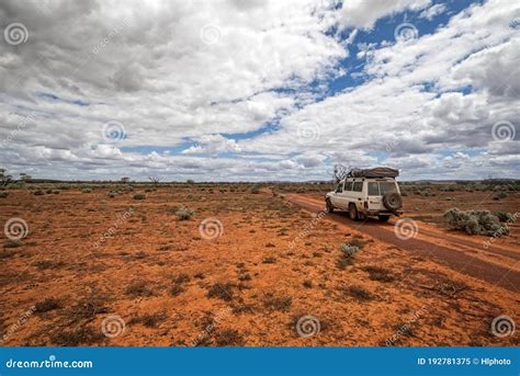 South Australia â€“ Outback Desert with 4WD Track As Panorama Stock Image - Image of holiday ...