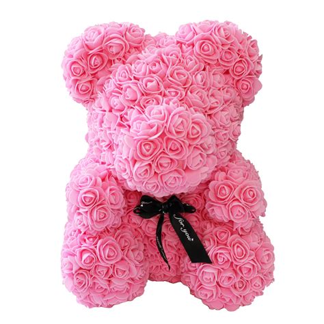 Large Foam Rose Teddy Bear Multiple Colours E Pollard Sons