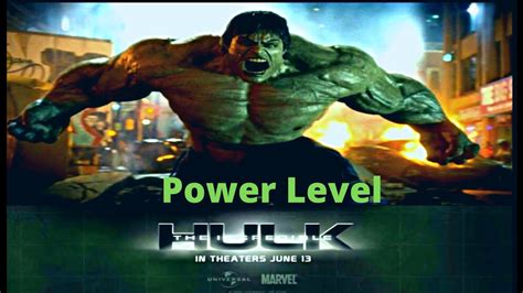 The Incredible Hulk 2008 Power Level Youtube