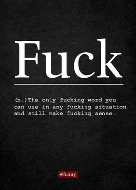 Definition Fuck Poster By Funny Wall Art Displate Artofit