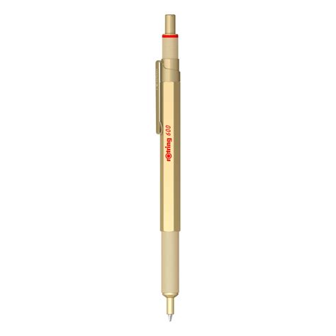 Rotring 600 Ballpoint Pen Gold Medium Nib Black Ink