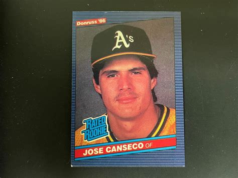 Sold Price 1986 Donruss 39 Jose Canseco Rated Rookie Invalid Date EDT