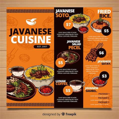 Restaurant Menu Template Illustrator Free