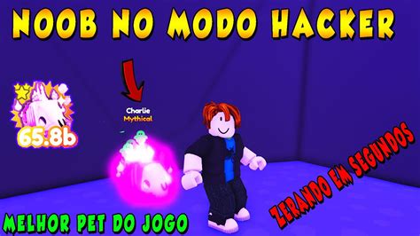 NOOB NO MODO HACKER PEGOU O MELHOR PET DO JOGO EM DARK MATTER E ZEROU